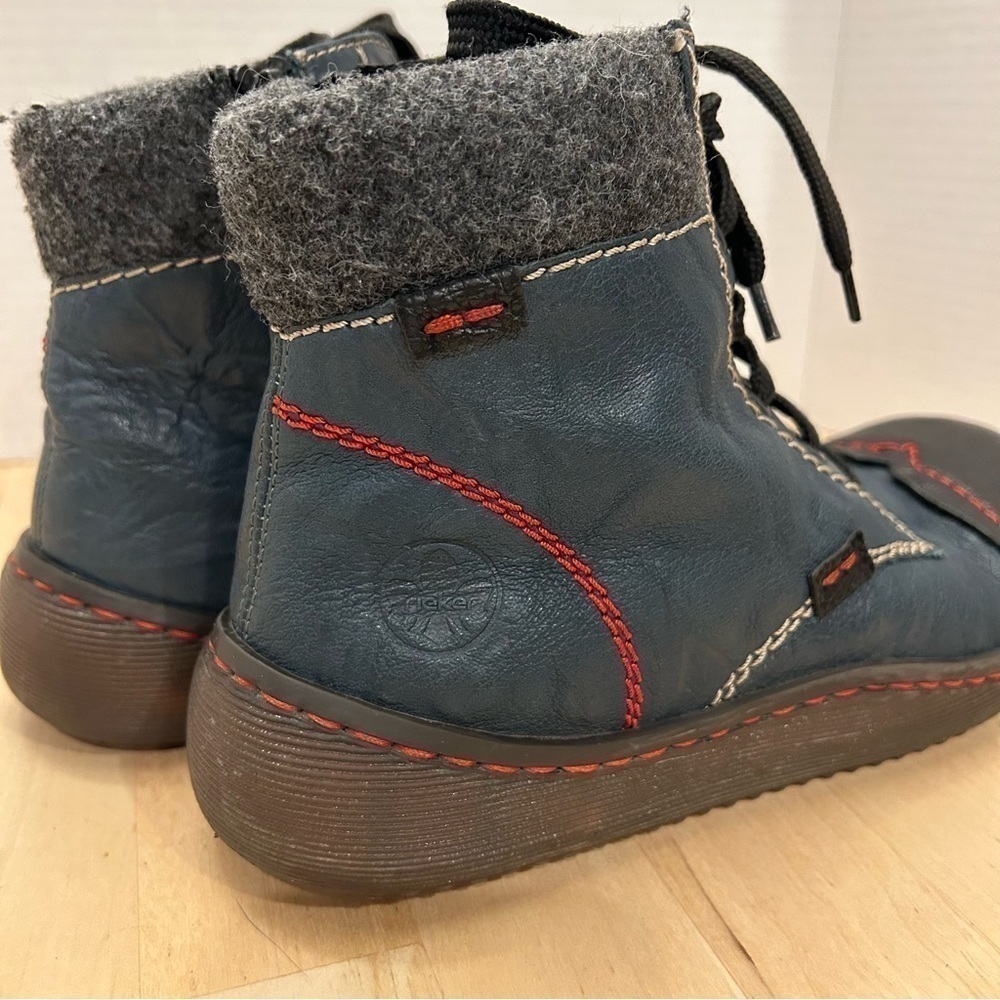 Rieker Lined Leather Boots/Women’s-37/6.5 - Picture 10 of 16
